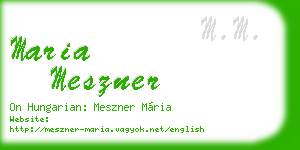 maria meszner business card