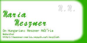 maria meszner business card